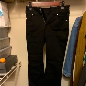 Black, flare legged jeans, shein